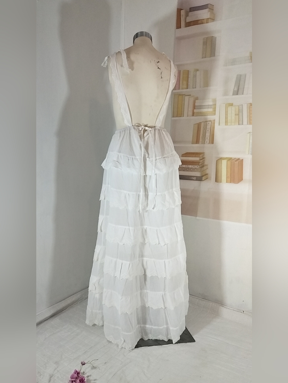 White Ruffle Maxi Skirt - Picture 3 of 5